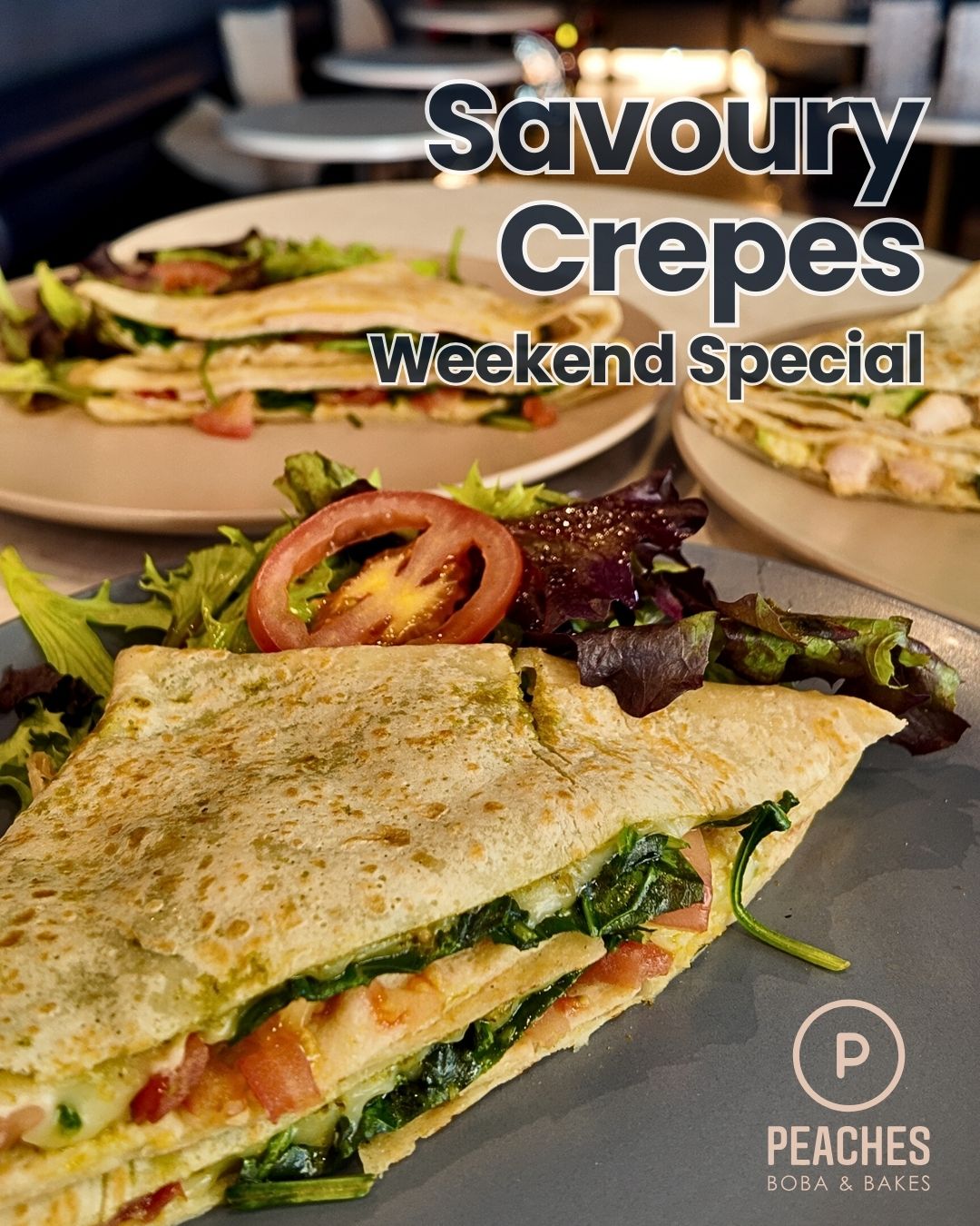 Egg, turkey ham, cheese, tomato & spinach